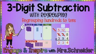 3Digit Subtraction WITH Regrouping Regrouping Hundreds to Tens [upl. by Elva]