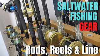 SALTWATER FISHING GEAR Rods Reels amp Line for Deep Sea Fishing [upl. by Hodess]