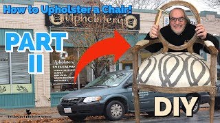 HOW TO Upholstering a Dining Chair for PART 2 Webbing [upl. by Glantz]