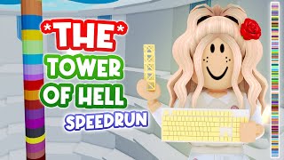 THE Tower of Hell Speedrun World Record  HeyRosalina [upl. by Anallij]