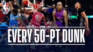 Every 50Point Dunk In NBA Dunk Contest History 19842019 [upl. by Ahsahtan]