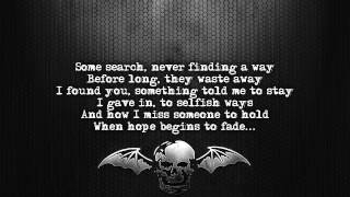 Avenged Sevenfold  Dear God Lyrics on screen Full HD [upl. by Clorinde]