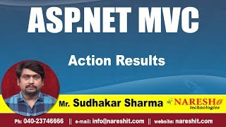 ASPNET MVC Action Results  ASPNET MVC Tutorials  By MrSudhakar Sharma [upl. by Piks]