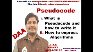 What is Pseudocode and how do you use it  Pseudocode  Pseudocode for expressing Algorithms [upl. by Bobine]