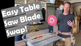 Easy Table Saw Blade Change How To  DeWalt DWE7491RS 10quot Blade Replacement [upl. by Gorlicki]