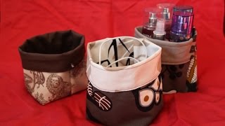 DaIsY´s DIY  ganz einfaches Stoffkörbchen  Utensilo nähen  Tutorial [upl. by Eeldarb]