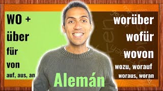 APRENDER ALEMÁN Wovon worüber wofür woraus wozu woran worauf… [upl. by Aneryc]