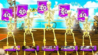 5 LEVEL 40 SKELETONS TAKEOVER THE PARK WE BROKE THE GAME [upl. by Zuckerman]