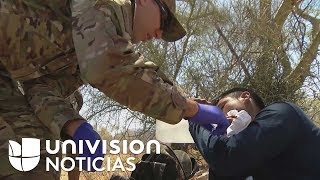 Inmigrantes son rescatados en medio de altas temperaturas y sin fuerzas en el desierto de Arizona [upl. by Artemis]