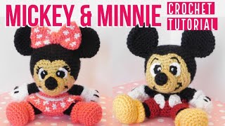 Mickey and Minnie Crochet Tutorial Part 1 [upl. by Crofoot]