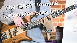 The SIMPLEST walking bass line formula  EXACTLY where to start [upl. by Moreville951]