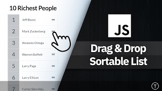 JavaScript Drag amp Drop Sortable List Project [upl. by Parthinia150]