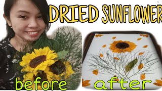 DIY DRIED SUNFLOWER IN A FRAME [upl. by Ibbor]