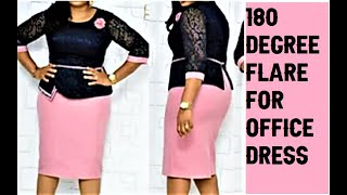 How to cut and sew a peplum corporate dress  How to cut amp sew a dress  AmazingSewingCorner [upl. by Ahscrop]