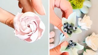 EASY FLOWER POLYMER CLAY TUTORIALS [upl. by Hoebart]