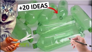 20 MANUALIDADES con BOTELLAS DE PLÁSTICO ♻️ IDEAS CON RECICLAJE ♻️ [upl. by Dayiz]