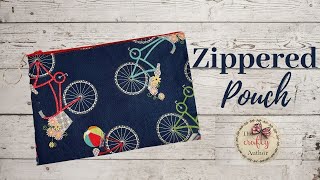 EASY BEGINNER ZIPPERED POUCH WITH LINING [upl. by Tychonn467]