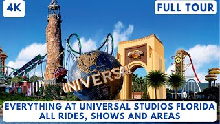 4K Everything at Universal Studios Florida ALL RIDES SHOWS AND FULL TOUR [upl. by Ainezey345]