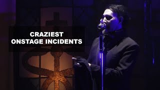 Marilyn Manson  Craziest Onstage Incidents  Rock Feed [upl. by Akcirehs]