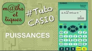 Calculer des puissances notation scientifique  Tutoriel CASIO Collège [upl. by Karissa]