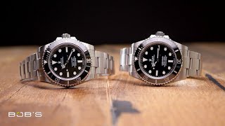 Rolex Submariner 114060 vs 124060 Comparison  Bobs Watches [upl. by Rudd]