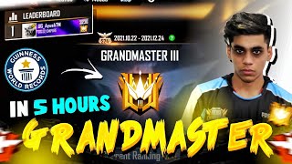 Grandmaster in 5 Hours🤯🔥Fastest World Record🎯 [upl. by Aleda]