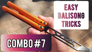 Combo 7 Balisong Tutorial EASY BUTTERFLY KNIFE TRICKS [upl. by Yanaj587]