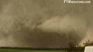 EXTREME upclose HD footage of violent milewide tornado northwest of Salina KS [upl. by Norford]