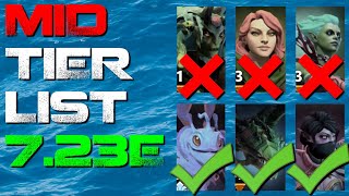 Mid Tier List  Patch 723e Dota 2 [upl. by Nodnarg]