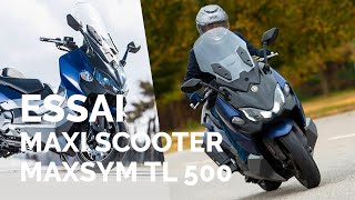 Essai maxi scooter Maxsym TL 500 A2 [upl. by Nyllaf426]