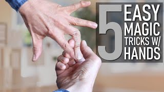 Learn 5 Easy Magic Tricks With Your Hands  Easy Magic Tricks Hands [upl. by Isoj]