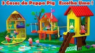 3 Casas da Peppa Pig lindas Escolha 1 e vamos brincar peppapig brincadeira brinquedos [upl. by Iglesias901]