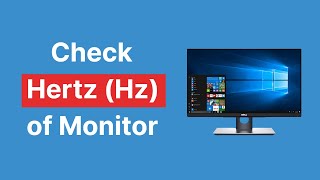 How to Check The Hertz Hz Of your Monitor [upl. by Emia]