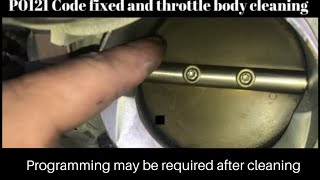 Chevrolet p0121 diagnosing and repair [upl. by Winola]