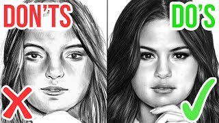 DOS amp DONTS How To Draw a Face  Realistic Drawing Tutorial Step by Step [upl. by Deppy]