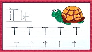 Tracing  Tracing Letter T  Practice Writing Letter T  Tracing Letters For Kids [upl. by Ojybbob]