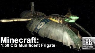 Minecraft Star Wars Tutorial  How to Build a 150th scale Munificent Class Star Frigate  CIS [upl. by Barstow]