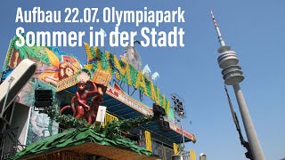 Sommer in der Stadt 2020  22072020  Aufbau im Olympiapark München [upl. by Trixi683]