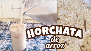 COMO HACER HORCHATA DE ARROZ 🌾 cremosita y deliciosa FÁCIL de preparar [upl. by Manda617]