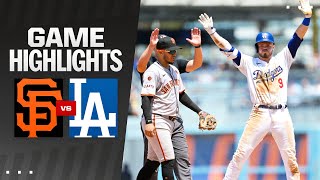 Giants vs Dodgers Game Highlights 72524  MLB Highlights [upl. by Notgnilra]