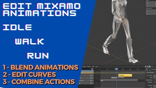 Blender to Mixamo Tutorial  How to QUICKLY combine Mixamo animations in Blender Step By Step [upl. by Paza]