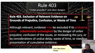 Federal Rules of Evidence FRE Rule 403 Unfair prejudice and other dangers [upl. by Ztnahc7]