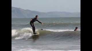 Surfing Bolinas Marin County California [upl. by Cotsen]