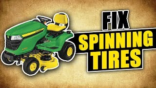 How to Fix Spinning Lawn Mower or Tractor Tires [upl. by Arba]