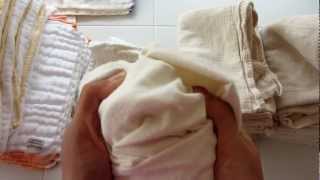 Cloth Diapering Overview Prefolds and Flats [upl. by Enoek]