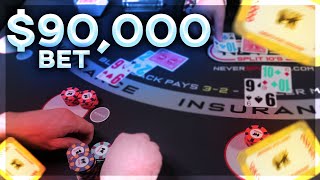 HIGH ROLLER BLACKJACK  90000 BET  145 [upl. by Buderus422]