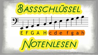 Bassschlüssel  Notenlesen [upl. by Bianca]