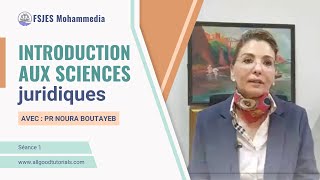 Introduction aux sciences juridiques  Cours 1 [upl. by Sev811]