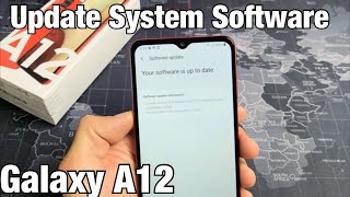 Galaxy A12 How to Update System Software to Latest Android Version [upl. by Ybocaj]