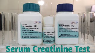 Serum Creatinine Test in Hindi  Creatinine test principle Procedure results and Normal range [upl. by Ecinaj]